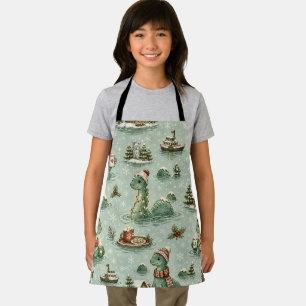 Christmas Nessie Loch Ness Monster Cosy Cryptids  Apron