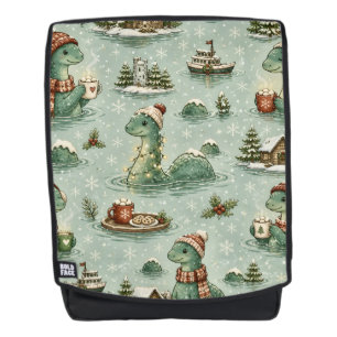 Christmas Nessie Loch Ness Monster Cosy Cryptids Backpack