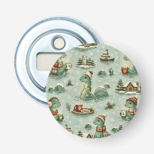 Christmas Nessie Loch Ness Monster Cosy Cryptids  Bottle Opener