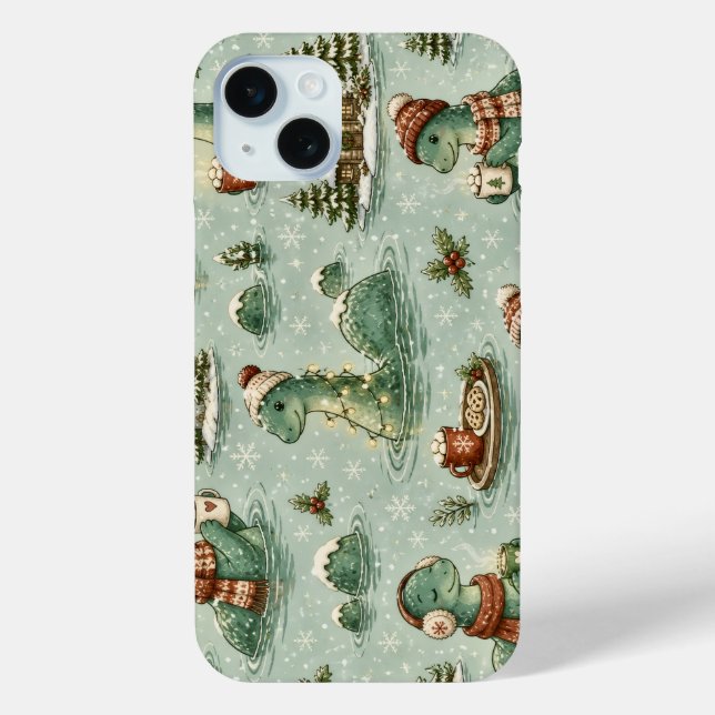 Christmas Nessie Loch Ness Monster Cosy Cryptids  Case-Mate iPhone Case (Back)
