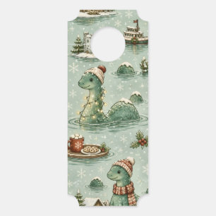 Christmas Nessie Loch Ness Monster Cosy Cryptids Door Hanger