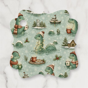 Christmas Nessie Loch Ness Monster Cosy Cryptids Favour Tags