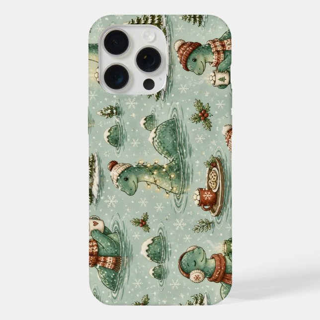 Christmas Nessie Loch Ness Monster Cosy Cryptids  iPhone Case (Back)
