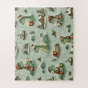 Christmas Nessie Loch Ness Monster Cosy Cryptids  Jigsaw Puzzle