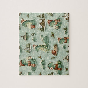 Christmas Nessie Loch Ness Monster Cosy Cryptids  Jigsaw Puzzle