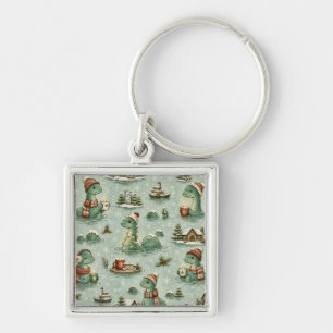 Christmas Nessie Loch Ness Monster Cosy Cryptids Key Ring