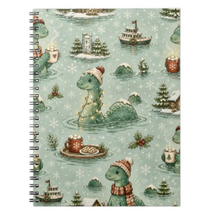 Christmas Nessie Loch Ness Monster Cosy Cryptids Notebook