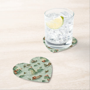 Christmas Nessie Loch Ness Monster Cosy Cryptids Paper Coaster