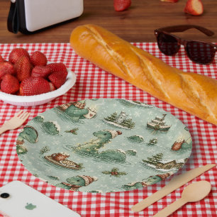 Christmas Nessie Loch Ness Monster Cosy Cryptids  Paper Plate