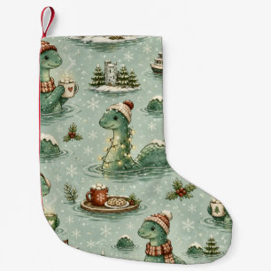 Christmas Nessie Loch Ness Monster Cosy Cryptids  Small Christmas Stocking