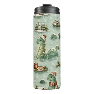 Christmas Nessie Loch Ness Monster Cosy Cryptids Thermal Tumbler