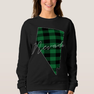 Christmas Nevada Buffalo Plaid Unique USA Home Sta Sweatshirt