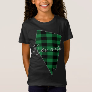 Christmas Nevada Buffalo Plaid Unique USA Home Sta T-Shirt