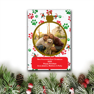 Christmas New Dog Parents Customize Photo Holiday Card