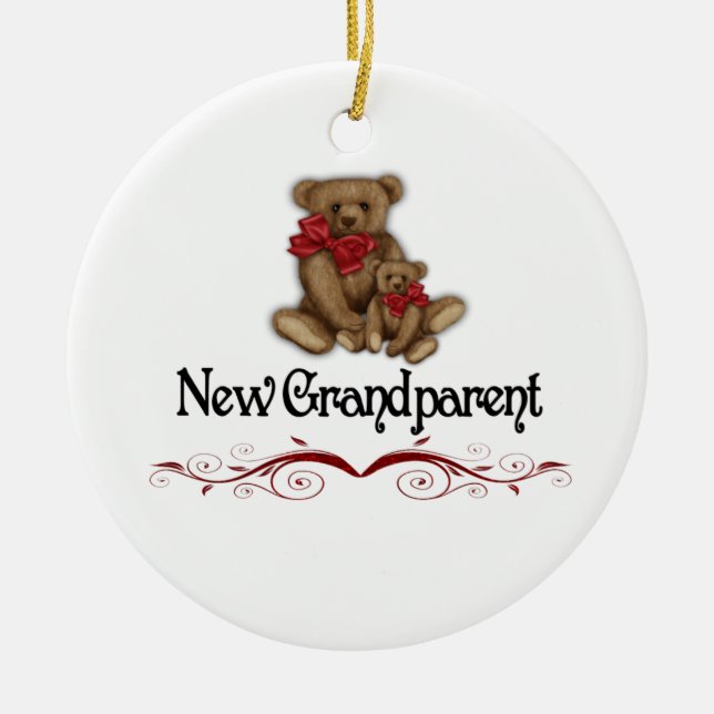 Christmas New Grandparent Ceramic Tree Decoration (Front)