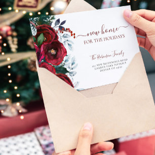 Christmas new home for the holidays moving announcement