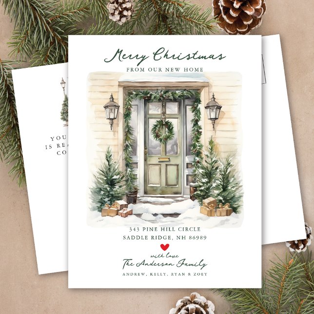 Christmas New Home Moving  Announcement Postcard (Creator Uploaded)
