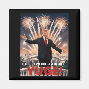 Christmas New Year 2025 Holiday Trump Fireworks Go Magnet