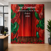 Christmas New Year Corporate Party Backdrop