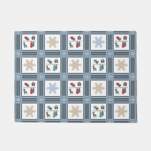 Christmas, new year, deer doormat