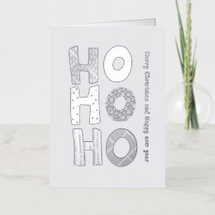 Christmas & New year Folded Foil Greeting Card