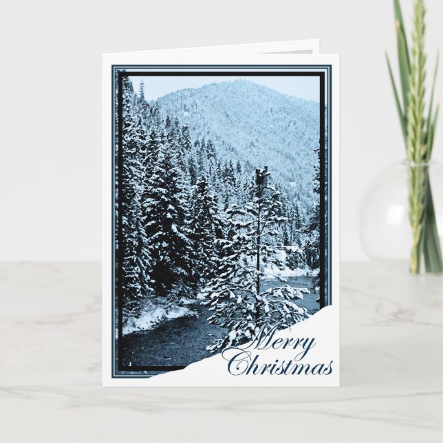 Christmas, New Year, Holiday- Little Spokane River Holiday Card (Front)