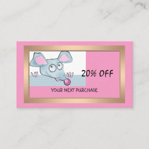 Christmas, new year, rat business card