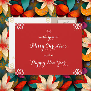 Christmas New Years Personalised Custom Holiday Postcard