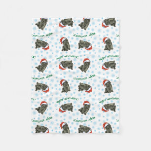 Christmas Newfoundland Fleece Blanket