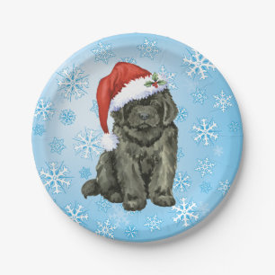 Christmas Newfoundland Paper Plate