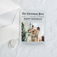Christmas Newspaper Year in Review Family Photo