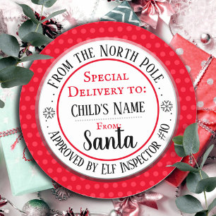 Christmas Nice List Official Custom Name Classic Round Sticker