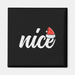 Christmas Nice Naughty Couple Funny Xmas Matching  Magnet