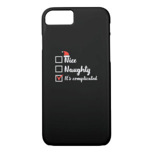Christmas Nice Naughty Its Complicated Case-Mate iPhone Case