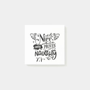 Christmas Nice Until Proven Naughty Funny Santa  Post-it Notes