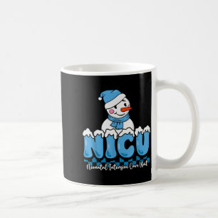 Christmas Nicu Snowman Neonatal Icu Nurse Squad Nu Coffee Mug