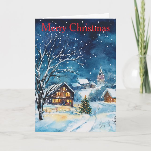 Christmas Night Holiday Card (Front)