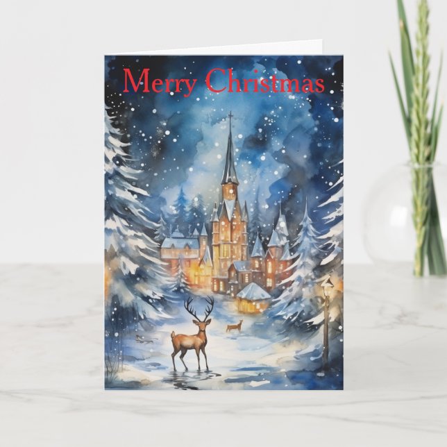 Christmas Night Holiday Card (Front)