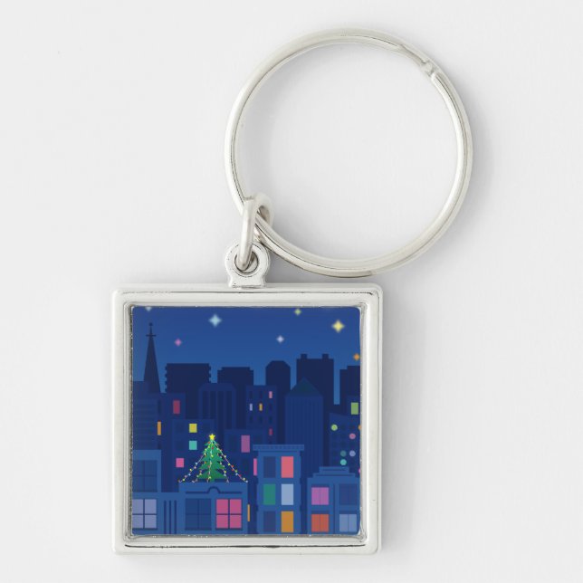 Christmas Night Key Ring (Front)