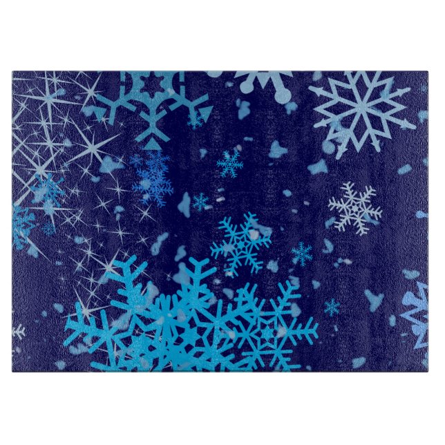 Christmas Night Snowfall Cutting Board (Front)
