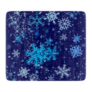 Christmas Night Snowfall Cutting Board