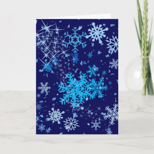 Christmas Night Snowfall Holiday Card
