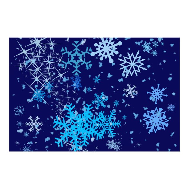 Christmas Night Snowfall Photo Print (Front)