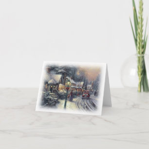 Christmas night vintage card