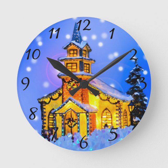 Christmas Night Wall Clock (Front)
