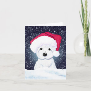 Christmas Night Westie Card
