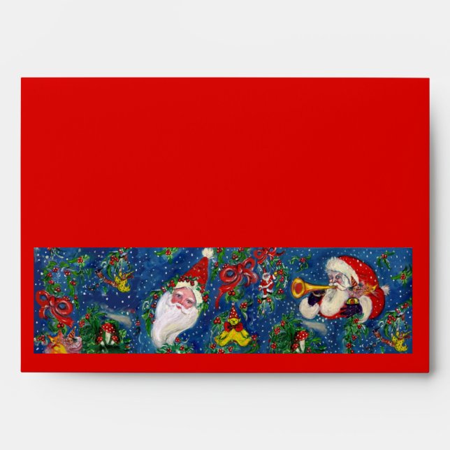 CHRISTMAS NIGHT white blue red Envelope (Front)