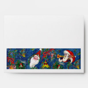 CHRISTMAS NIGHT white blue red Envelopes