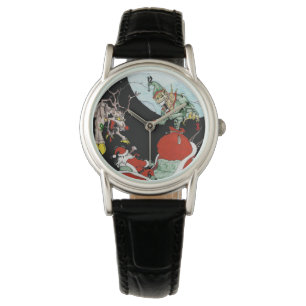 Christmas nightmare Women's Black Leather watch
