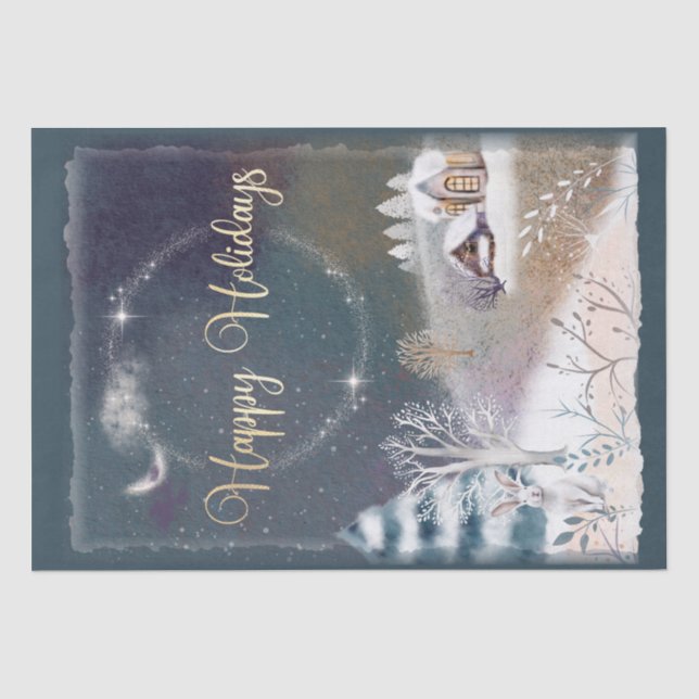 Christmas Nights Winter Tissue Paper (Front)